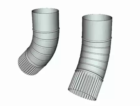 Отлив гофрированный 60 гр D216 мм промышленный, Zn