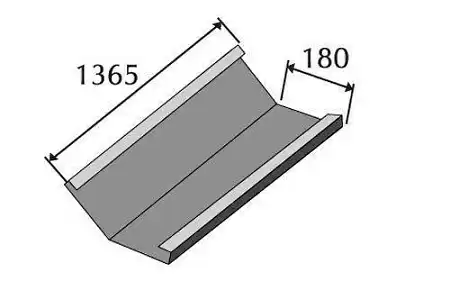 Ендова Метротайл (Metrotile), цвет желтый, 1355х360 мм