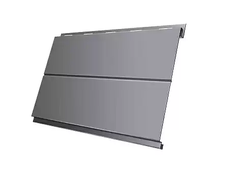 Металлический сайдинг Гранд Лайн / Grand Line профиль Вертикаль, Drap 0.45, цвет Ral 7004 (сигнально-серый)