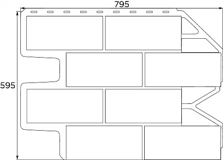 Фасадная панель FineBer Блок, темно-коричневый