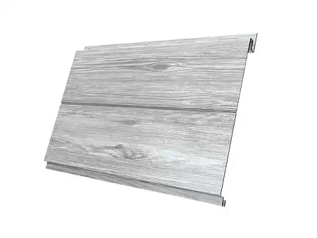 Металлический сайдинг Гранд Лайн / Grand Line профиль Вертикаль, Print elite 0.45, цвет Snow Wood (Снежное дерево)