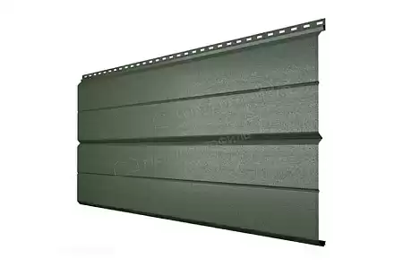 Металлический сайдинг Металл Профиль L брус XL Накатка, 0.5 VikingMP E, RAL 6007 бутылочно-зеленый