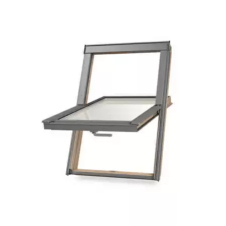 Деревянное двухкамерное мансардное окно с вентклапапном Dakea KAV B1500 C2A, 55x78