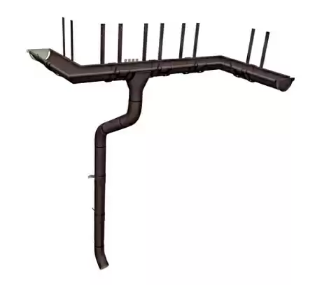 Труба круглая соединительная D125/90 Grand Line PE, 1.0 м, RAL 3005 красное вино