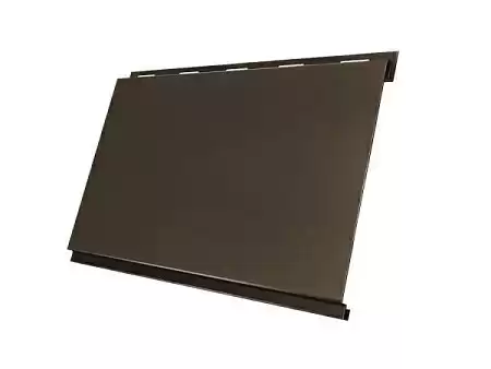Металлический сайдинг Гранд Лайн / Grand Line профиль Вертикаль, Satin 0.5, цвет RR 32 (темно-коричневый)