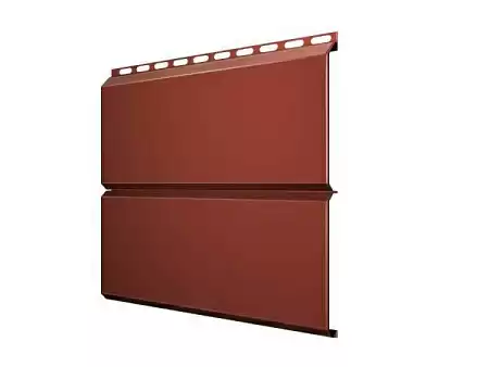 Металлический сайдинг Гранд Лайн / Grand Line профиль ЭкоБрус, Drap 0.45, цвет Ral 8004 (терракота)