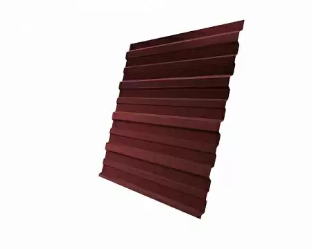 Профнастил С10А Гранд Лайн / Grand Line 0.45 PE Zn 100, цвет RAL 3009 (оксидно-красный)
