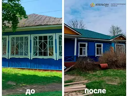 Монтаж металлочерепицы Grand Line с монтажом коньковых торцевых планок д. Овраги для ДОЛ "Бригантина+"