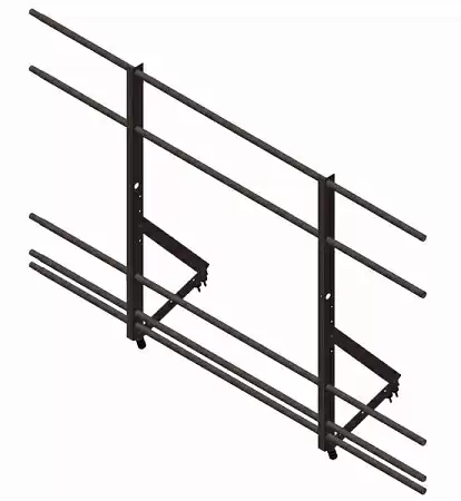 Ограждение кровли со снегозадержателем Optima Grand Line (Гранд Лайн) 1,2х2м, цвет RAL 8017 (коричневый)
