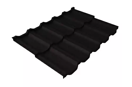 Волновой профиль Grand Line Kvinta Uno, 0,5 GreenCoat Pural BT Matt, Zn 275, RR 33 черный (RAL 9004 сигнальный черный)
