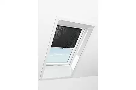 Штора рулонная дневного света Roto ZRS M, 65x118, круги черный