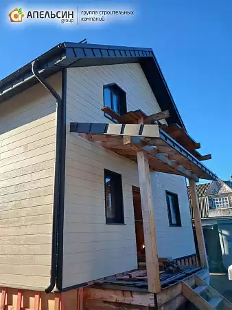 Монтаж фиброцементного сайдинка FCS + софиты д. Новожилово