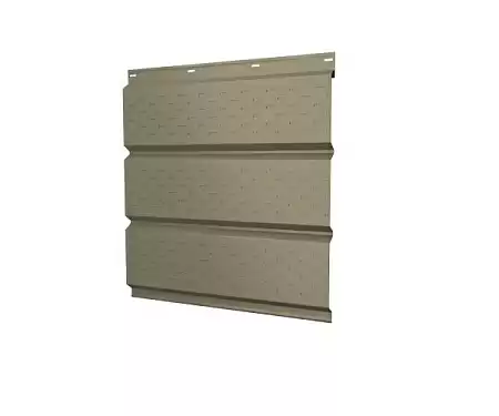 Софит металлический с полной перфорацией Grand Line / Гранд Лайн, Satin 0.5, цвет Ral 1015 (св.слоновая кость)