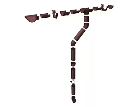 Хомут трубы Kliker ПВХ Grand Line Premium, RAL 8017 шоколадный