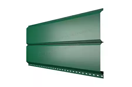 Металлический сайдинг Металл Профиль L брус, 0.5 VikingMP E, RAL 6005 зеленый мох