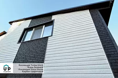 Сайдинг Timberblock Ю-Пласт, ясень белёный, 3050х230 мм