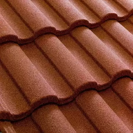 Композитная черепица Метротайл (Metrotile) серия MetroRoman, цвет терракот, 1280х410 мм