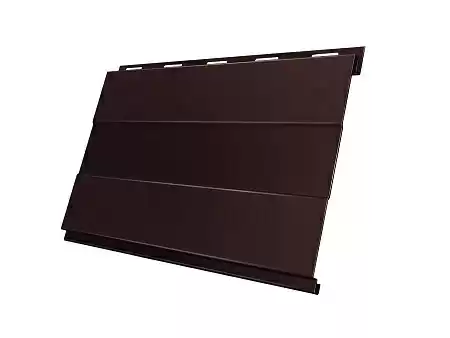 Металлический сайдинг Гранд Лайн / Grand Line профиль Вертикаль, PE 0.45, цвет Ral 8017 (шоколад)