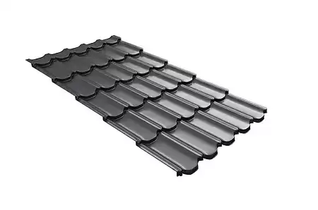 Волновой профиль Grand Line Kvinta plus 3D, 0,5 GreenCoat Pural BT Matt, Zn 275, RR 23 темно-серый (RAL 7024 мокрый асфальт) Волновой профиль Grand Line Kvinta plus 3D, 0,5 GreenCoat Pural BT Matt, Zn 275, RR 23 темно-серый (RAL 7024 мокрый асфальт)