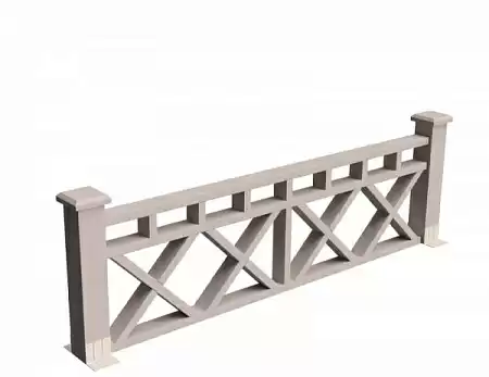 Секция ограждения Бейли GRINDERDECO, 2120х715 мм, выбеленный дуб