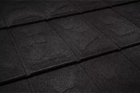 Композитная черепица Метротайл (Metrotile) серия I-Slate, цвет черный, 1340х430 мм