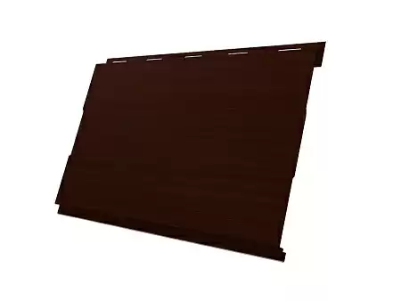 Металлический сайдинг Гранд Лайн / Grand Line профиль Вертикаль, Print elite 0.45, цвет Choko Wood (Шоколадное дерево)