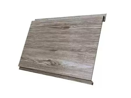 Металлический сайдинг Гранд Лайн / Grand Line профиль Вертикаль, Print elite 0.45, цвет Nordic Wood (Северное дерево)