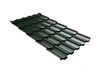 Волновой профиль Grand Line Kvinta plus 3D, 0,5 GreenCoat Pural BT, Zn 275, RR 11 темно-зеленый (RAL 6020 хромовая зелень)