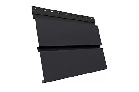 Металлический сайдинг Grand Line Квадро Брус, Velur X 0.5, RAL 7024 мокрый асфальт