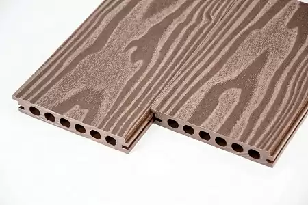 Бесшовная террасная доска из МПК, 140х22х3000, какао