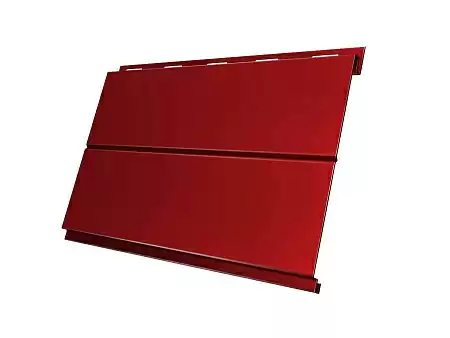 Металлический сайдинг Гранд Лайн / Grand Line профиль Вертикаль, PE 0.45, цвет Ral 3003 (рубиново-красный)