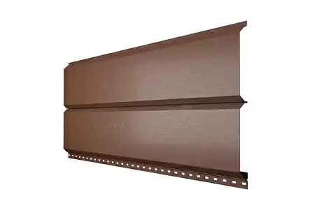 Металлический сайдинг Металл Профиль L брус, 0.5 VALORI, Brown