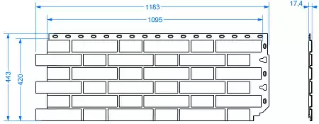 Фасадные панели Docke STANDARD Flemish, 1095х420 мм, белый
