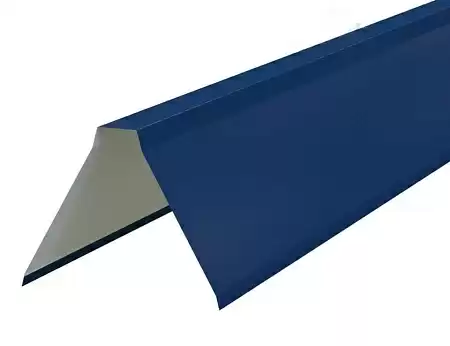Планка конька плоского Металл Профиль, Pe 0.45, 155x155x2000 мм, синий