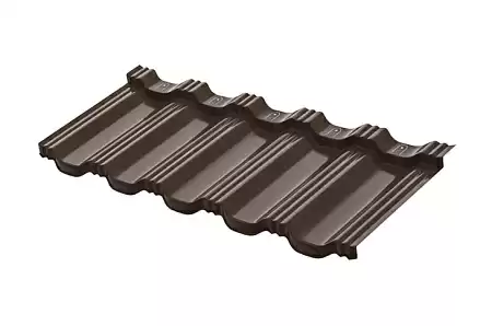 Модульный профиль Aquasystem Гетеборг XXL, 0.45 PE, Zn 140, 1205х465 мм, RR 32 темно-коричневый