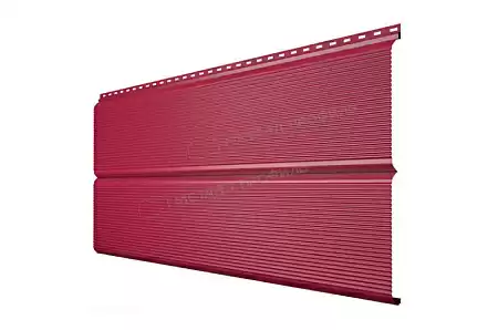 Металлический сайдинг Металл Профиль L брус XL Волна, 0.5 NormanMP, RAL 3005 красное вино