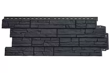 Фасадная панель Grand Line Classic, Сланец 1110х418 мм, графит