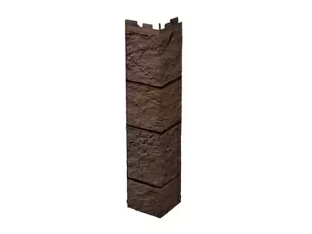 Угол наружный Vox Solid Sandstone (под камень), темно-коричневый, 446х121 мм