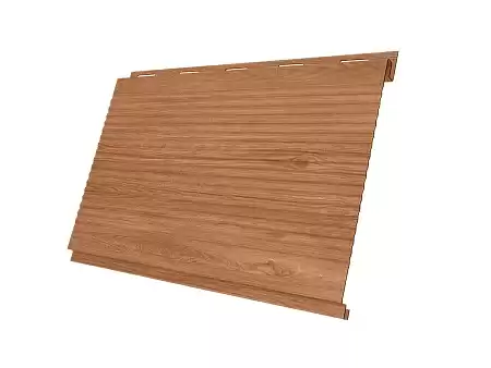 Металлический сайдинг Гранд Лайн / Grand Line профиль Вертикаль, Print elite 0.45, цвет Honey Wood (Медовое дерево)
