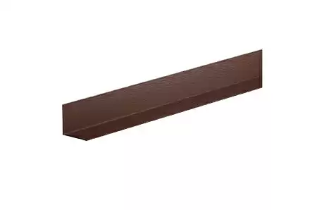 Планка угловая внутренняя AQUASYSTEM, 0.45 PE Matt, Zn 140, 2000 мм, RAL 8017 коричневый