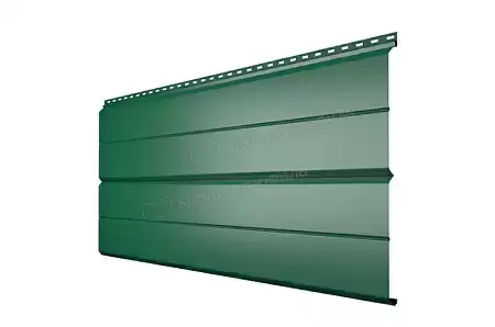 Металлический сайдинг Металл Профиль L брус XL Накатка, 0.5 NormanMP, RAL 6005 зеленый мох