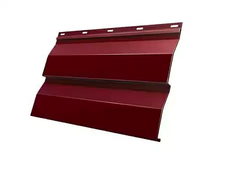 Металлический сайдинг Гранд Лайн / Grand Line профиль Корабельная доска, Satin 0.5, цвет Ral 3009 (оксидно-красный)