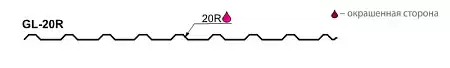 Профнастил С20R Гранд Лайн / Grand Line 0,5 Satin Zn 140, цвет RAL 8017 (шоколад)