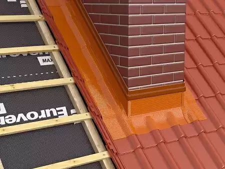 Гофрированная лента примыкания Eurovent Flex Standard ALU, 5 м, RAL 3011 вишня