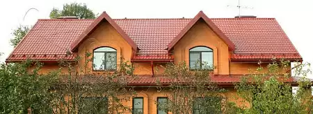 Металлочерепица Гранд Лайн / Grand Line, коллекция Classic, 0,5 Satin Zn 140, цвет RAL 3009 (оксидно-красный)