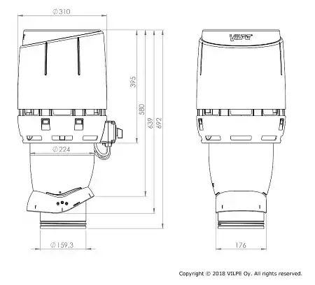 FLOW ECo вентилятор 160P/500 Vilpe (Вилпе), на постоянном токе с колпаком FLOW, воздушный поток до 1000 м3/ч, зеленый FLOW ECo вентилятор 160P/500 Vilpe (Вилпе), на постоянном токе с колпаком FLOW, воздушный поток до 1000 м3/ч, зеленый