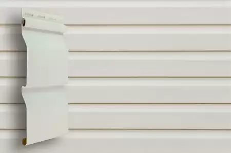Сайдинг Grand Line Classic Standart виниловый, корабельный брус D4 GL, 3.66*0.203 м, белый