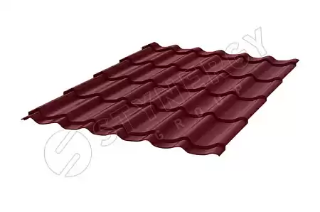 Металлочерепица STYNERGY Классик, 0,4 PE, RAL 3005 красное вино