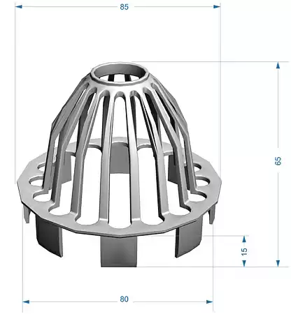 Сетка защитная D85 мм Деке Премиум / Docke Premium, цвет графит (Ral 7024)