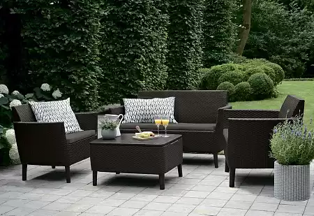 Дачная мебель Salemo set Allibert (Аллиберт), цвет графит